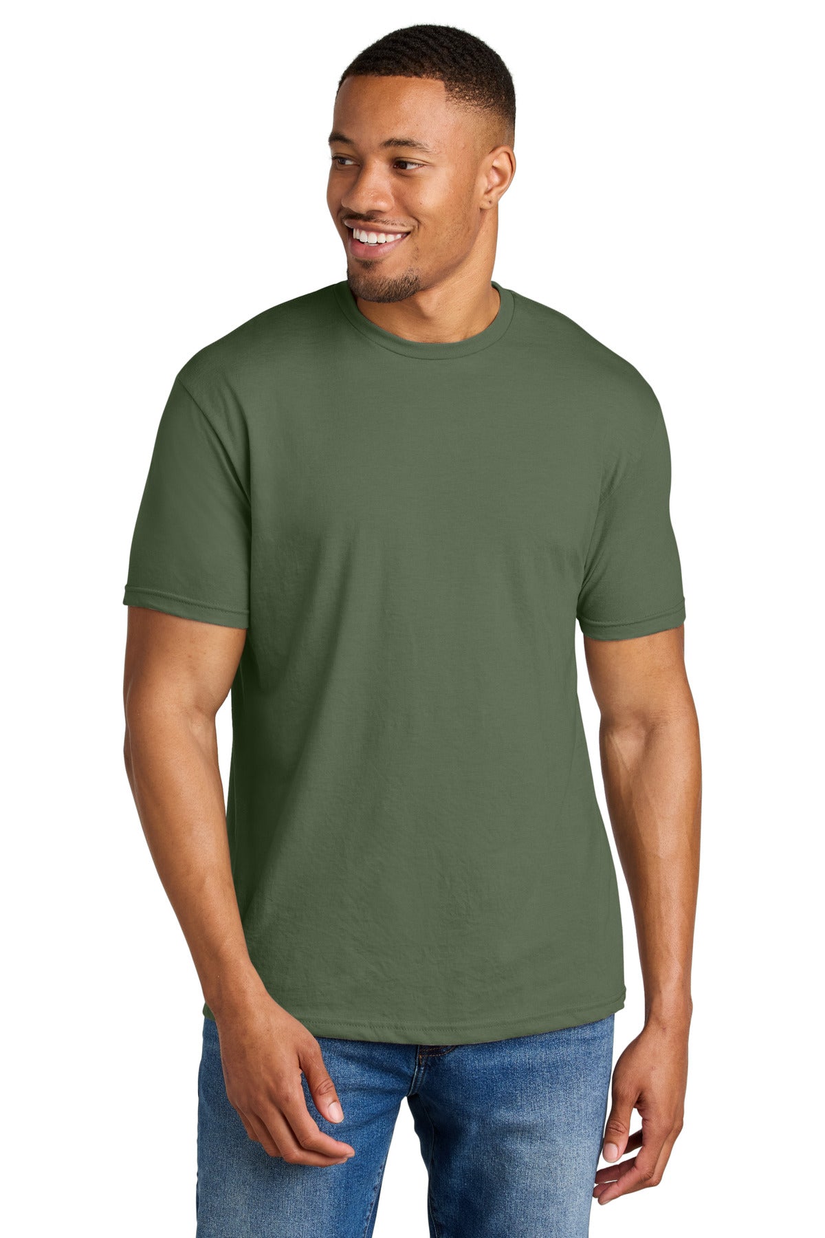 Custom Embroidered or DTF Printed - Gildan ®  Softstyle ®  CVC Tee 64000CVC