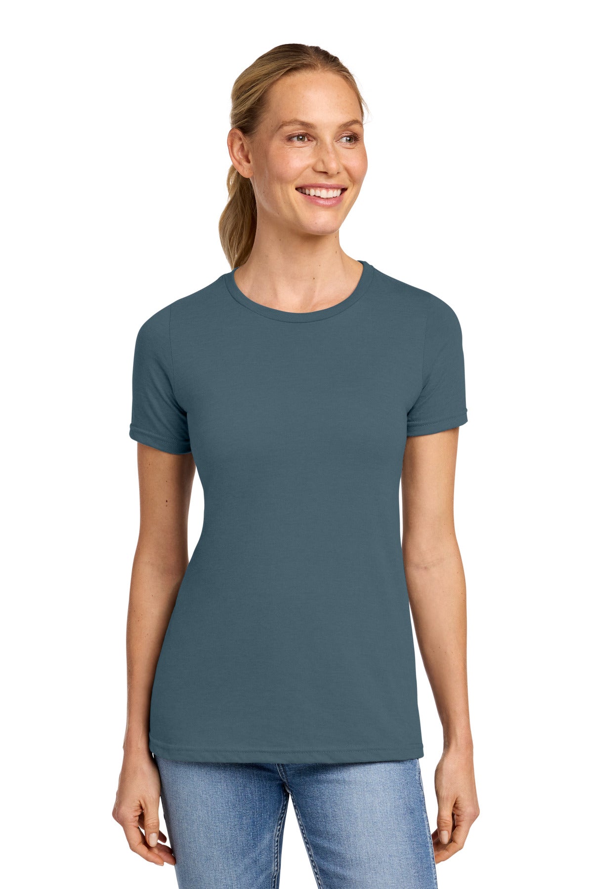 Custom Embroidered or DTF Printed - Gildan ®  Softstyle ®  Women's CVC T-Shirt 64001LCVC