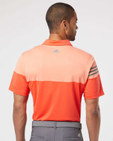 Custom Embroidery - Adidas - Heathered 3-Stripes Colorblocked Polo - A213