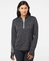Custom Embroidery - Adidas - Women's Brushed Terry Heathered Quarter-Zip Pullover - A285