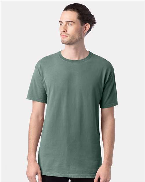 Custom Embroidered - ComfortWash by Hanes - Garment-Dyed T-Shirt - Cypress Green - GDH100