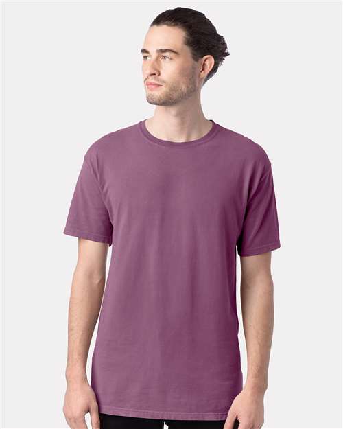 Custom Embroidered - ComfortWash by Hanes - Garment-Dyed T-Shirt - Purple Plum Raisin - GDH100