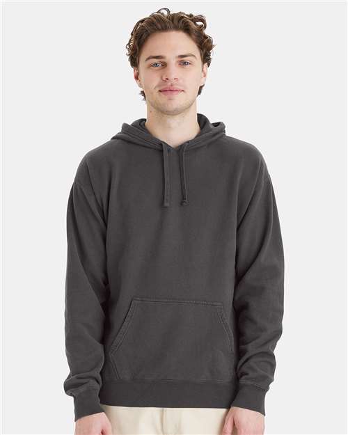 Custom Embroidered - ComfortWash by Hanes - Unisex Garment-Dyed Hooded Sweatshirt - New Railroad Grey - GDH450