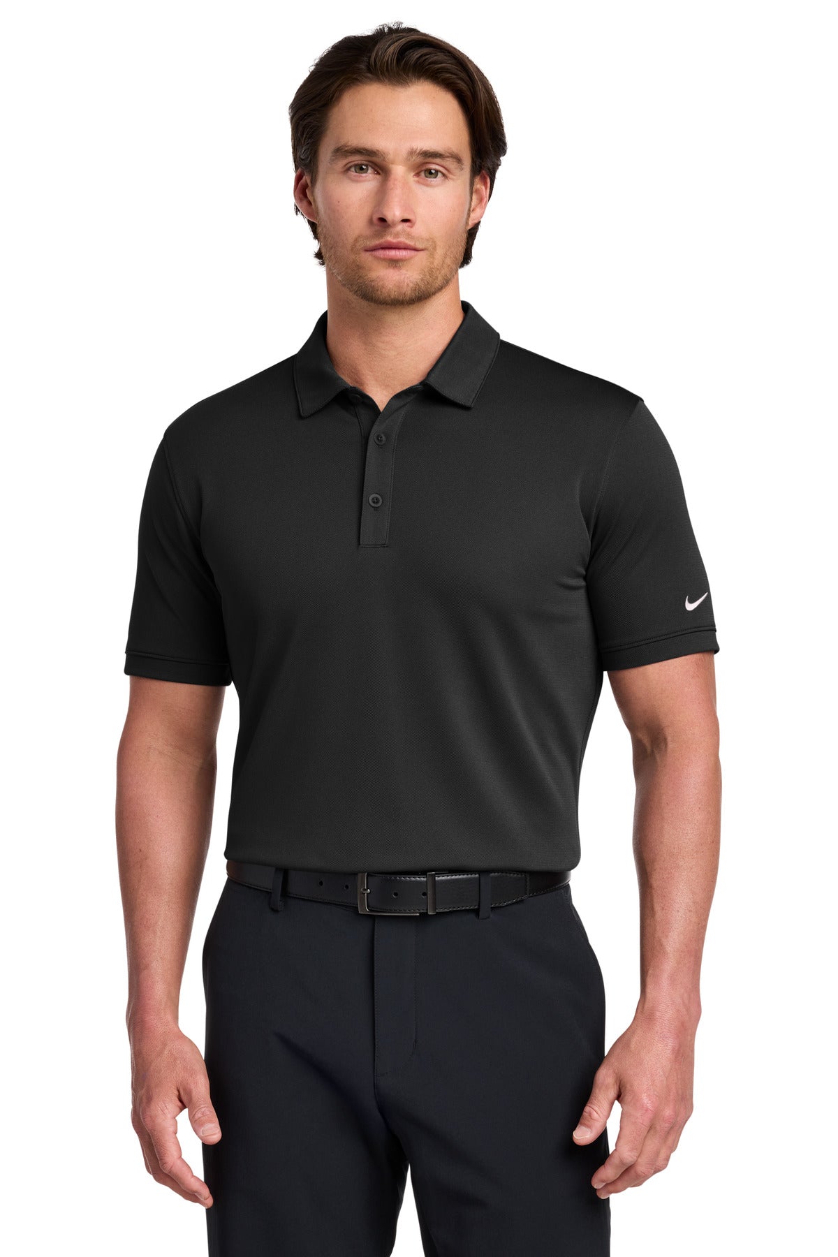 Custom Embroidery or DTF Print - Nike Dri-FIT Solid Icon Pique Modern Fit Polo.  746099