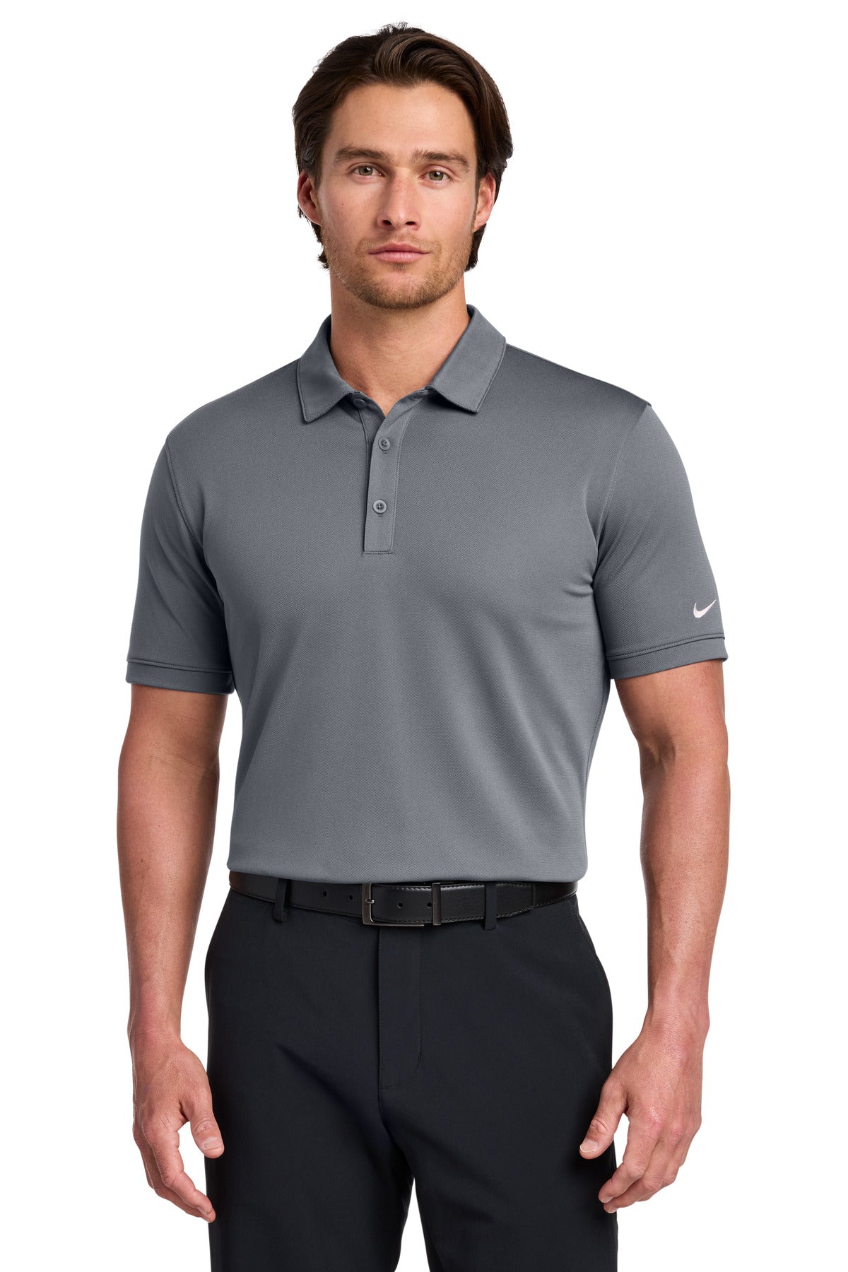 Custom Embroidery or DTF Print - Nike Dri-FIT Solid Icon Pique Modern Fit Polo.  746099