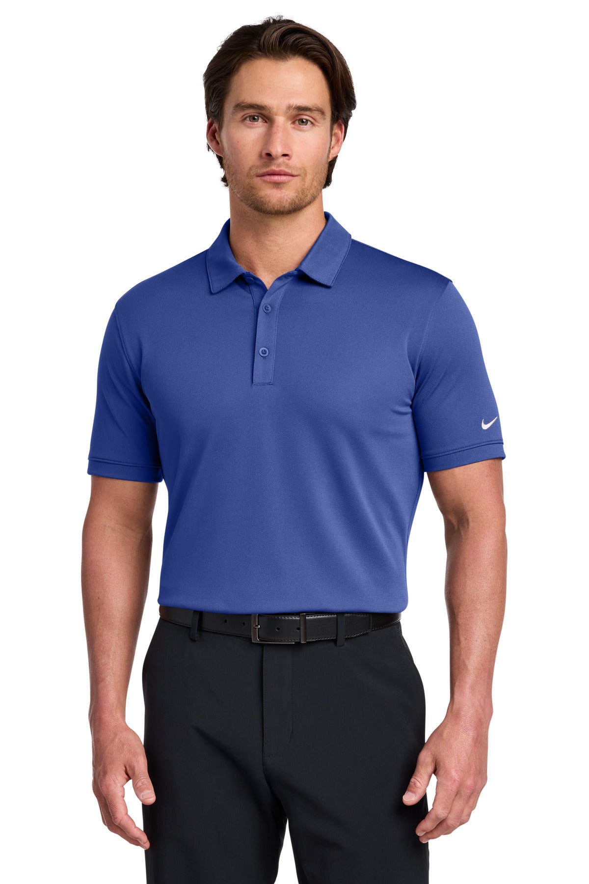 Custom Embroidery or DTF Print - Nike Dri-FIT Solid Icon Pique Modern Fit Polo.  746099