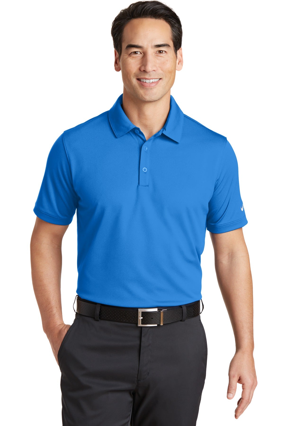 Custom Embroidered - Nike Dri-FIT Solid Icon Pique Modern Fit Polo.  746099