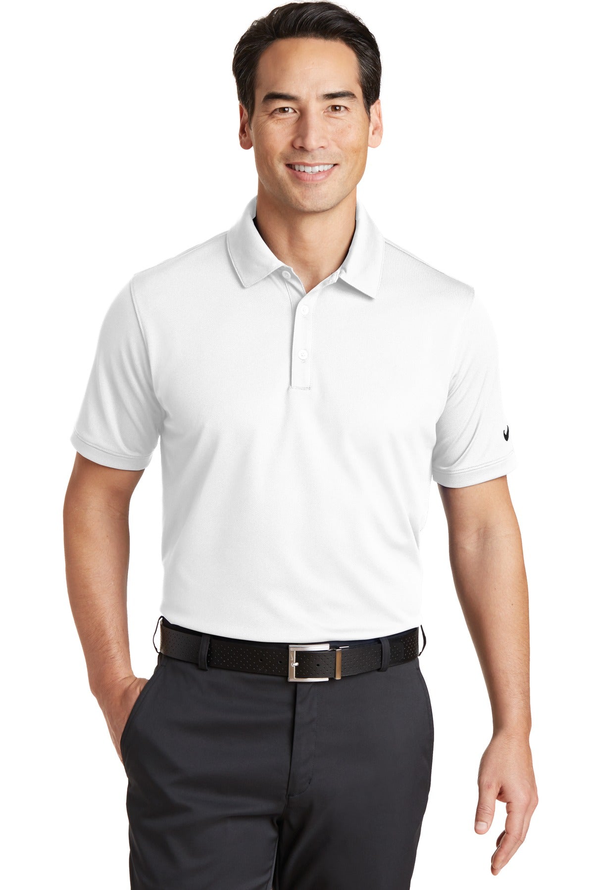 Custom Embroidered - Nike Dri-FIT Solid Icon Pique Modern Fit Polo.  746099