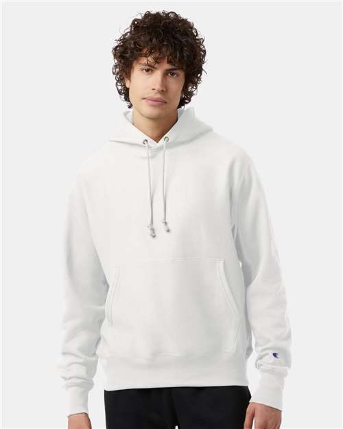 Custom Embroidered - Champion - Reverse Weave® Hooded Sweatshirt - White - S101