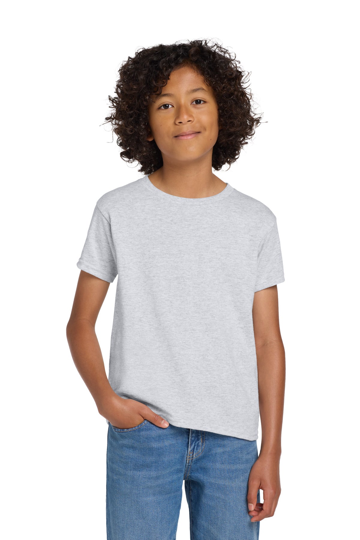 Custom Embroidered or DTF Printed - Gildan ®  Youth DryBlend ®  50 Cotton/50 Poly T-Shirt.  8000B