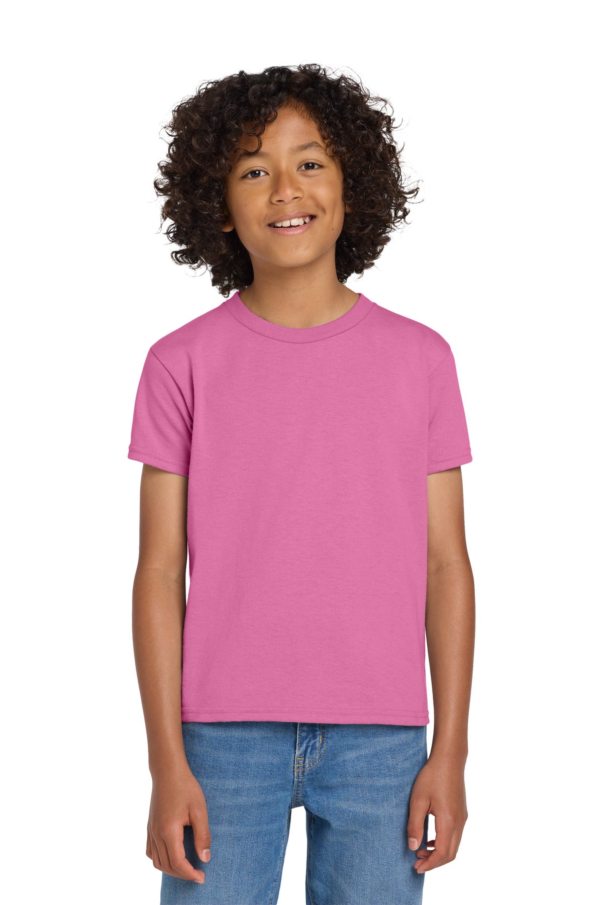 Custom Embroidered or DTF Printed - Gildan ®  Youth DryBlend ®  50 Cotton/50 Poly T-Shirt.  8000B