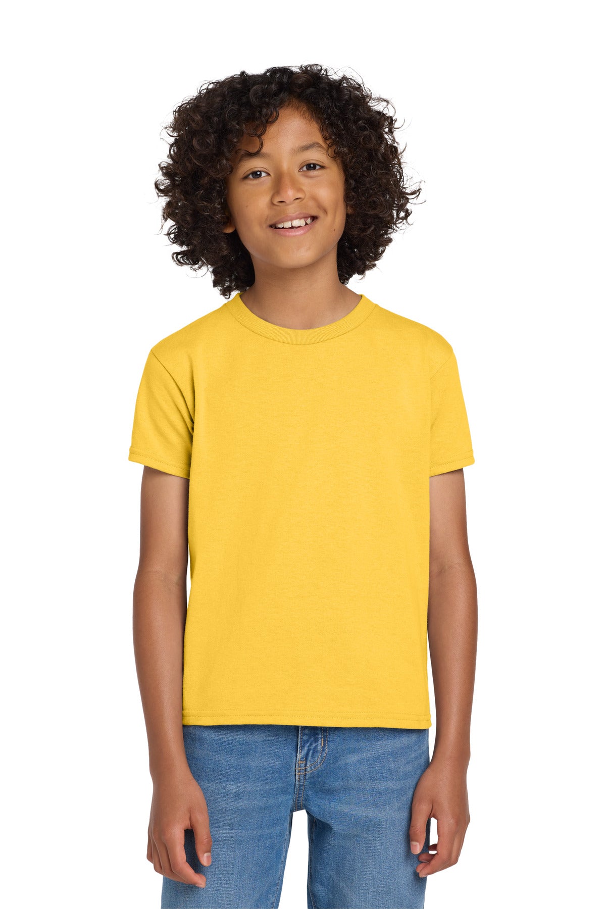Custom Embroidered or DTF Printed - Gildan ®  Youth DryBlend ®  50 Cotton/50 Poly T-Shirt.  8000B