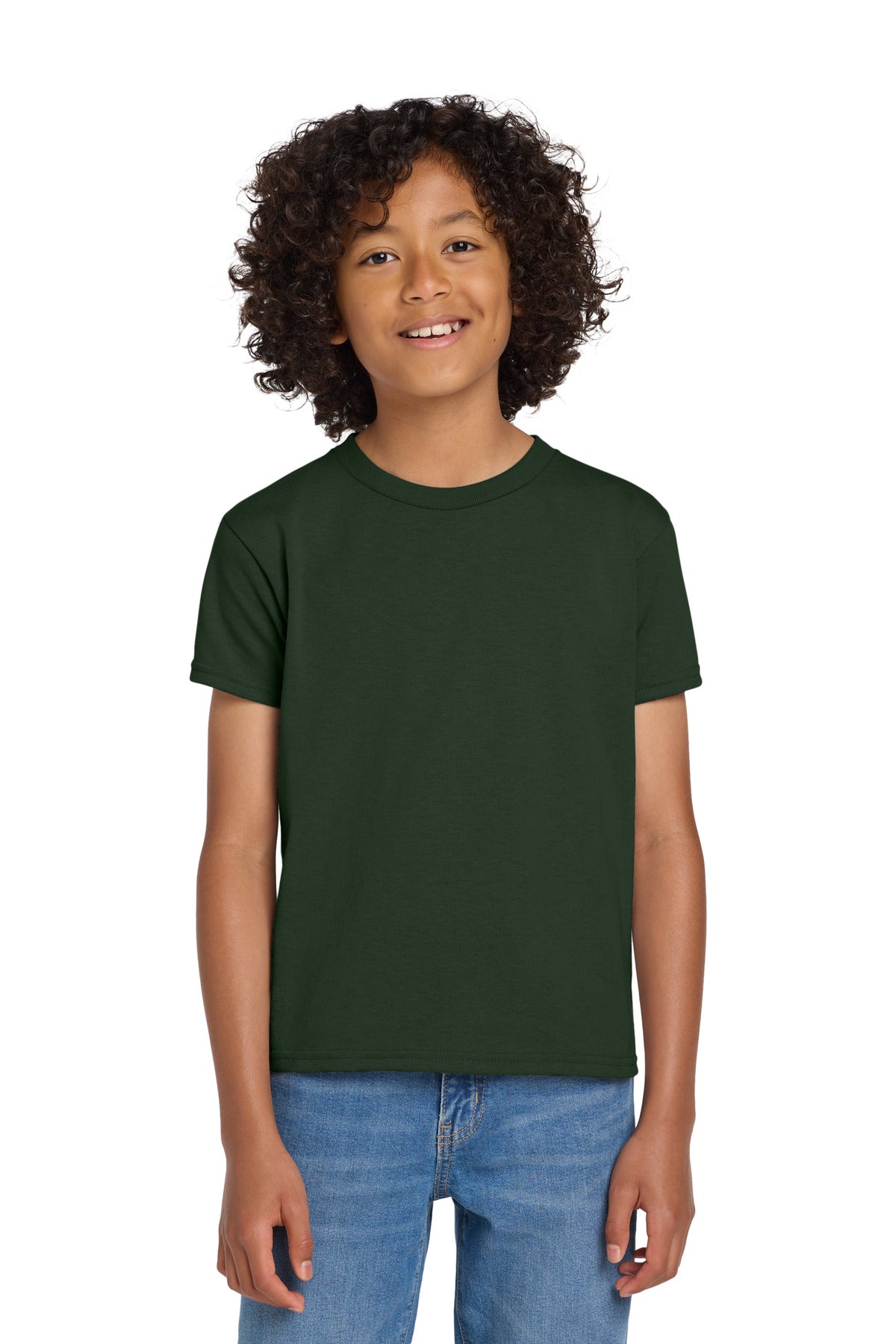Custom Embroidered or DTF Printed - Gildan ®  Youth DryBlend ®  50 Cotton/50 Poly T-Shirt.  8000B
