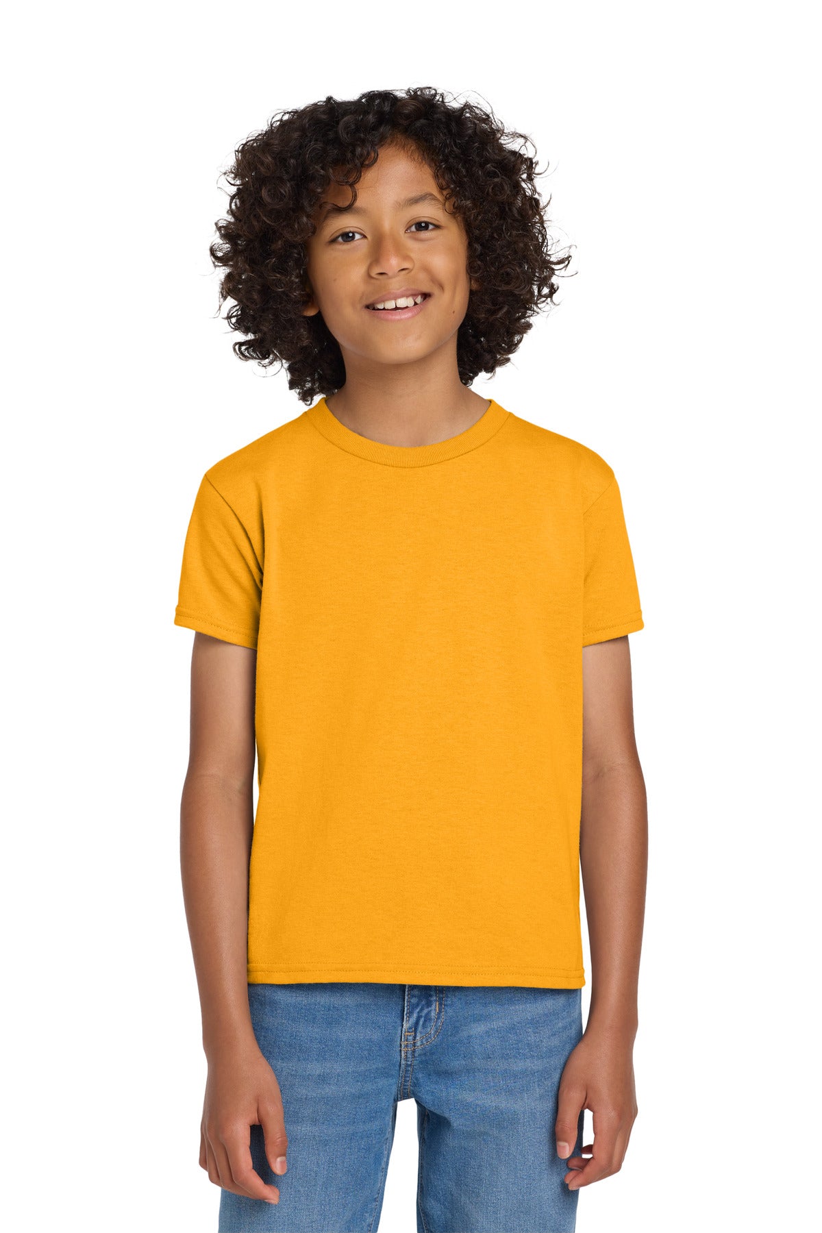 Custom Embroidered or DTF Printed - Gildan ®  Youth DryBlend ®  50 Cotton/50 Poly T-Shirt.  8000B