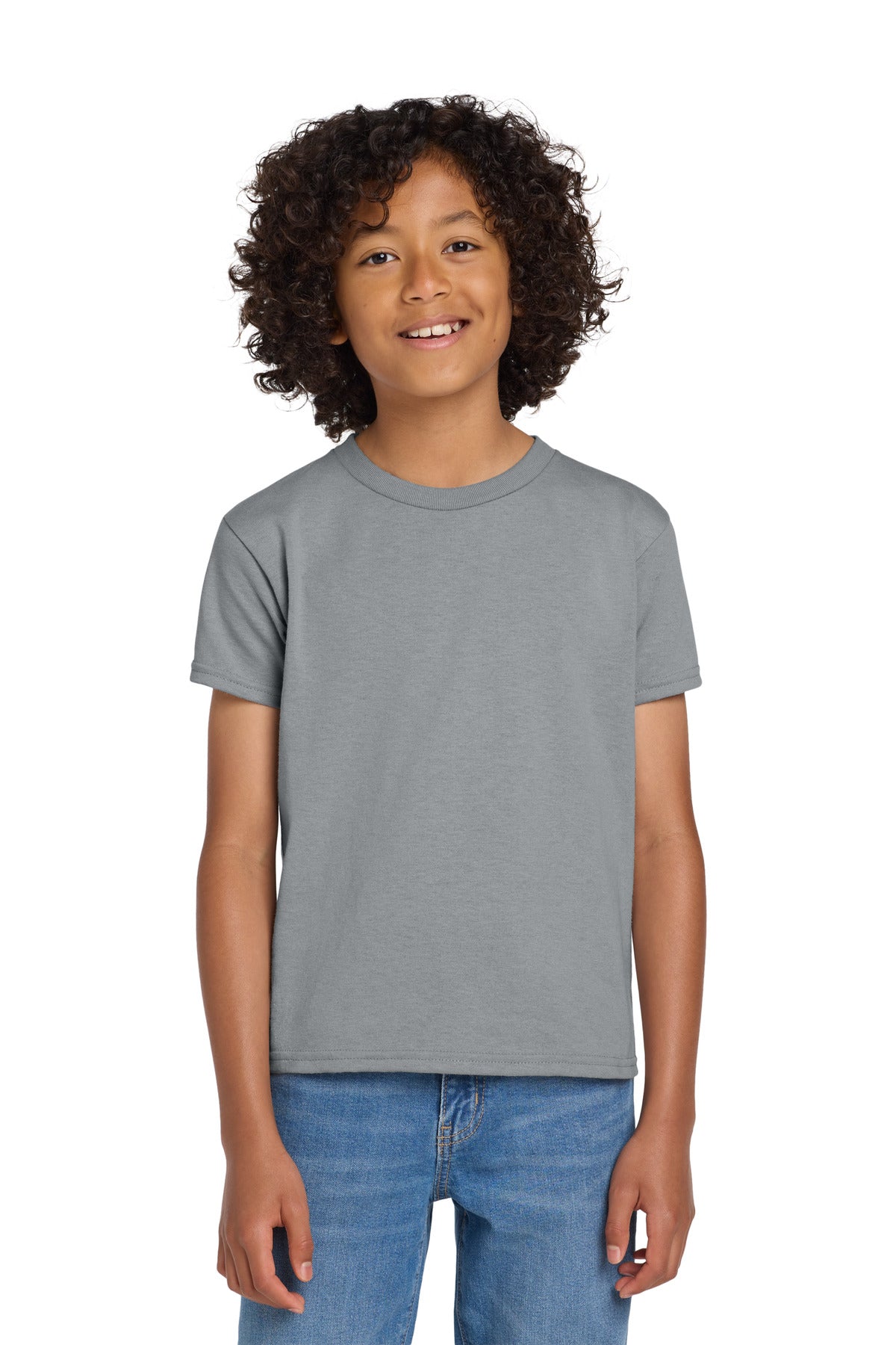 Custom Embroidered or DTF Printed - Gildan ®  Youth DryBlend ®  50 Cotton/50 Poly T-Shirt.  8000B