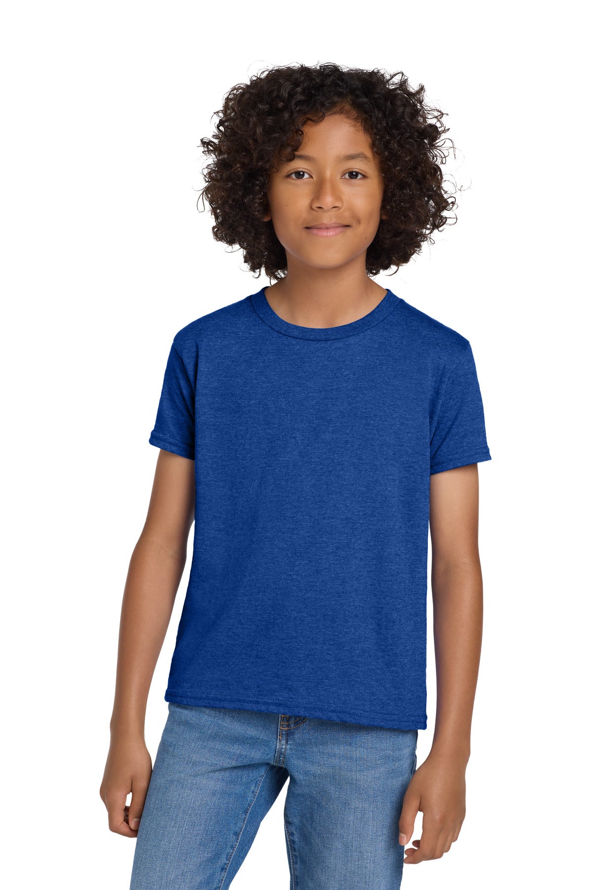 Custom Embroidered or DTF Printed - Gildan ®  Youth DryBlend ®  50 Cotton/50 Poly T-Shirt.  8000B