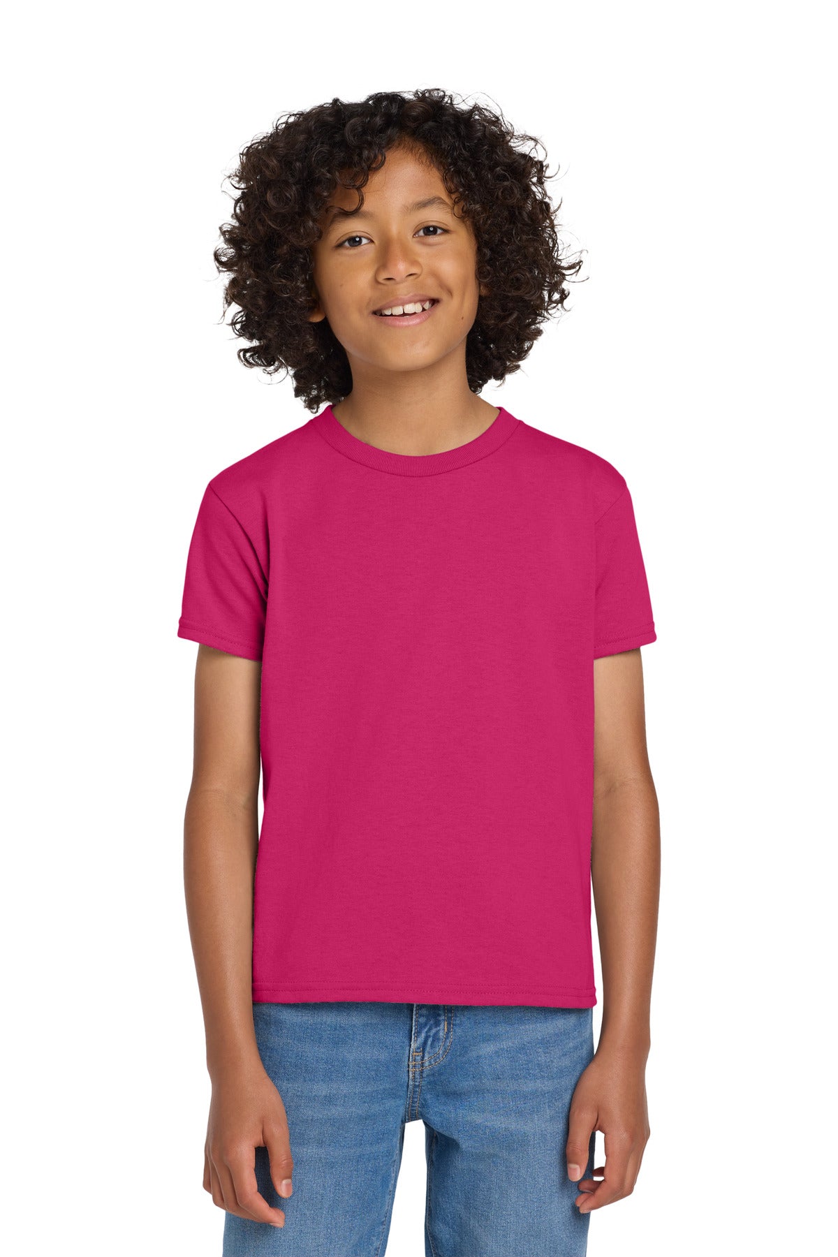 Custom Embroidered or DTF Printed - Gildan ®  Youth DryBlend ®  50 Cotton/50 Poly T-Shirt.  8000B
