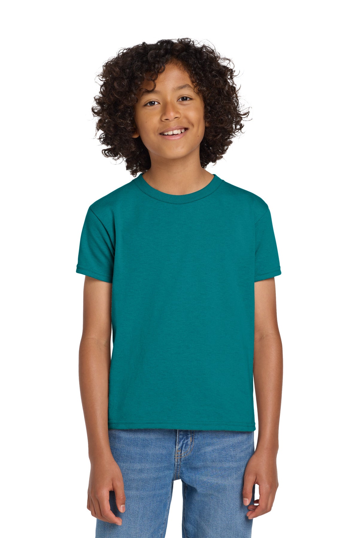 Custom Embroidered or DTF Printed - Gildan ®  Youth DryBlend ®  50 Cotton/50 Poly T-Shirt.  8000B