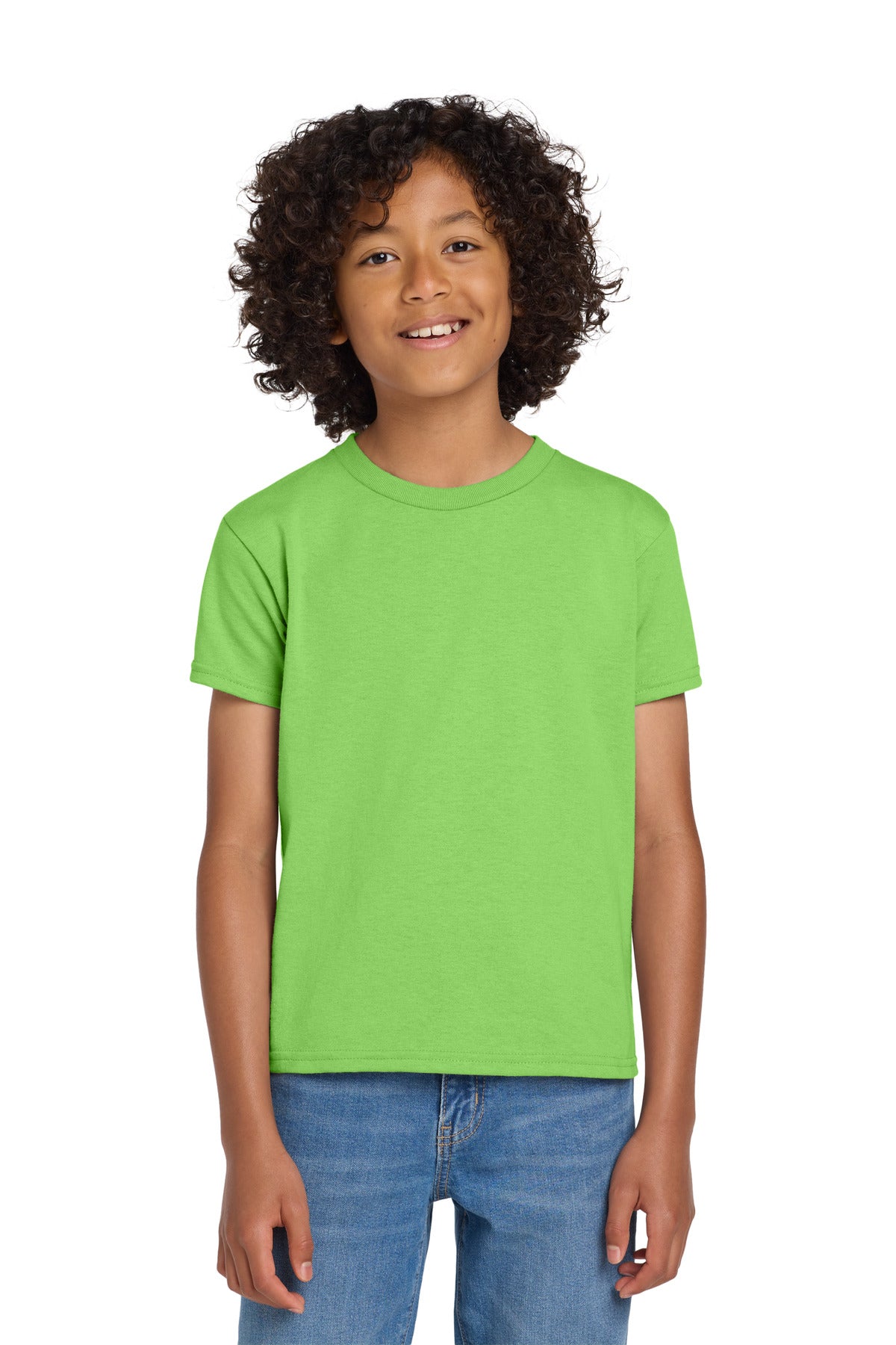 Custom Embroidered or DTF Printed - Gildan ®  Youth DryBlend ®  50 Cotton/50 Poly T-Shirt.  8000B