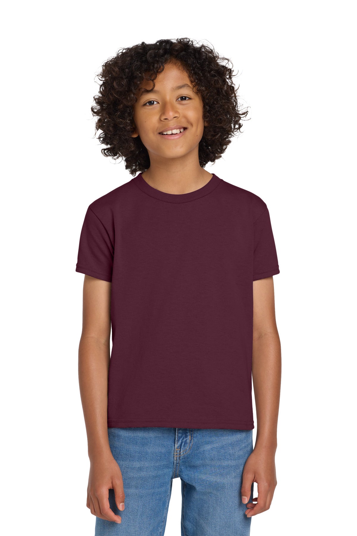 Custom Embroidered or DTF Printed - Gildan ®  Youth DryBlend ®  50 Cotton/50 Poly T-Shirt.  8000B