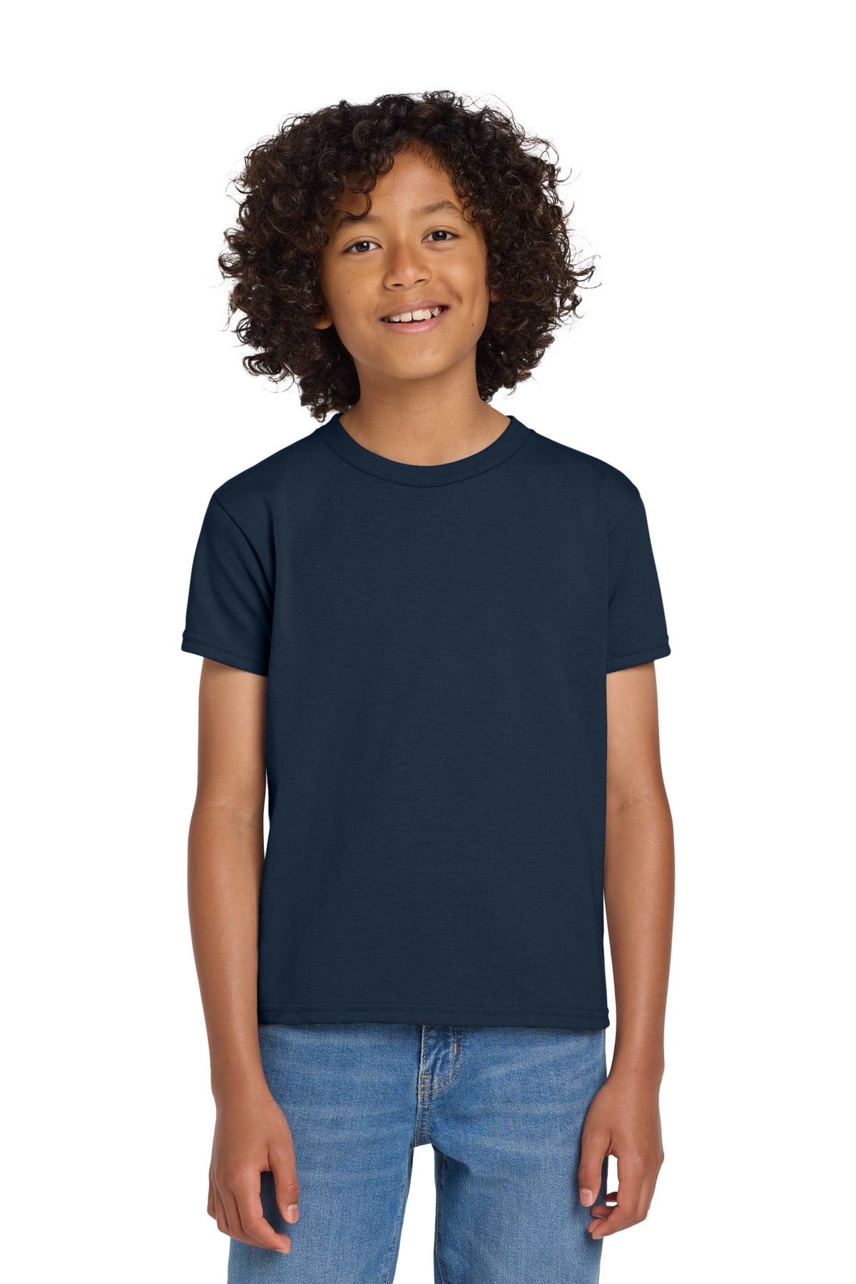 Custom Embroidered or DTF Printed - Gildan ®  Youth DryBlend ®  50 Cotton/50 Poly T-Shirt.  8000B