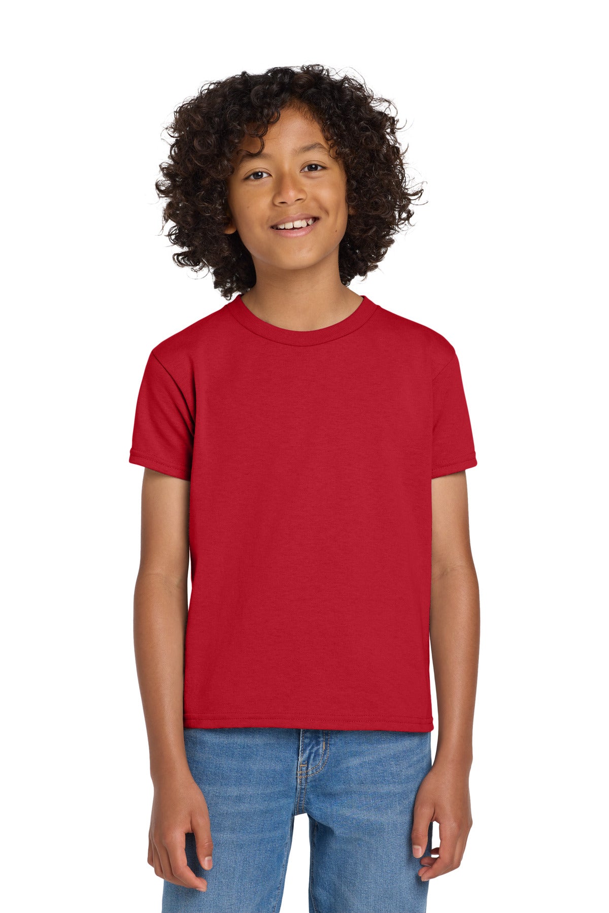 Custom Embroidered or DTF Printed - Gildan ®  Youth DryBlend ®  50 Cotton/50 Poly T-Shirt.  8000B