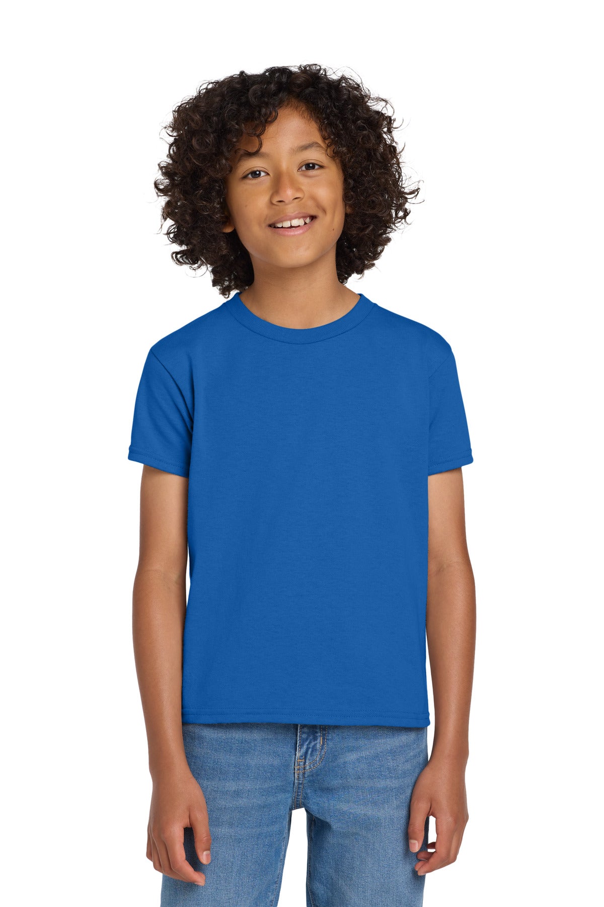 Custom Embroidered or DTF Printed - Gildan ®  Youth DryBlend ®  50 Cotton/50 Poly T-Shirt.  8000B