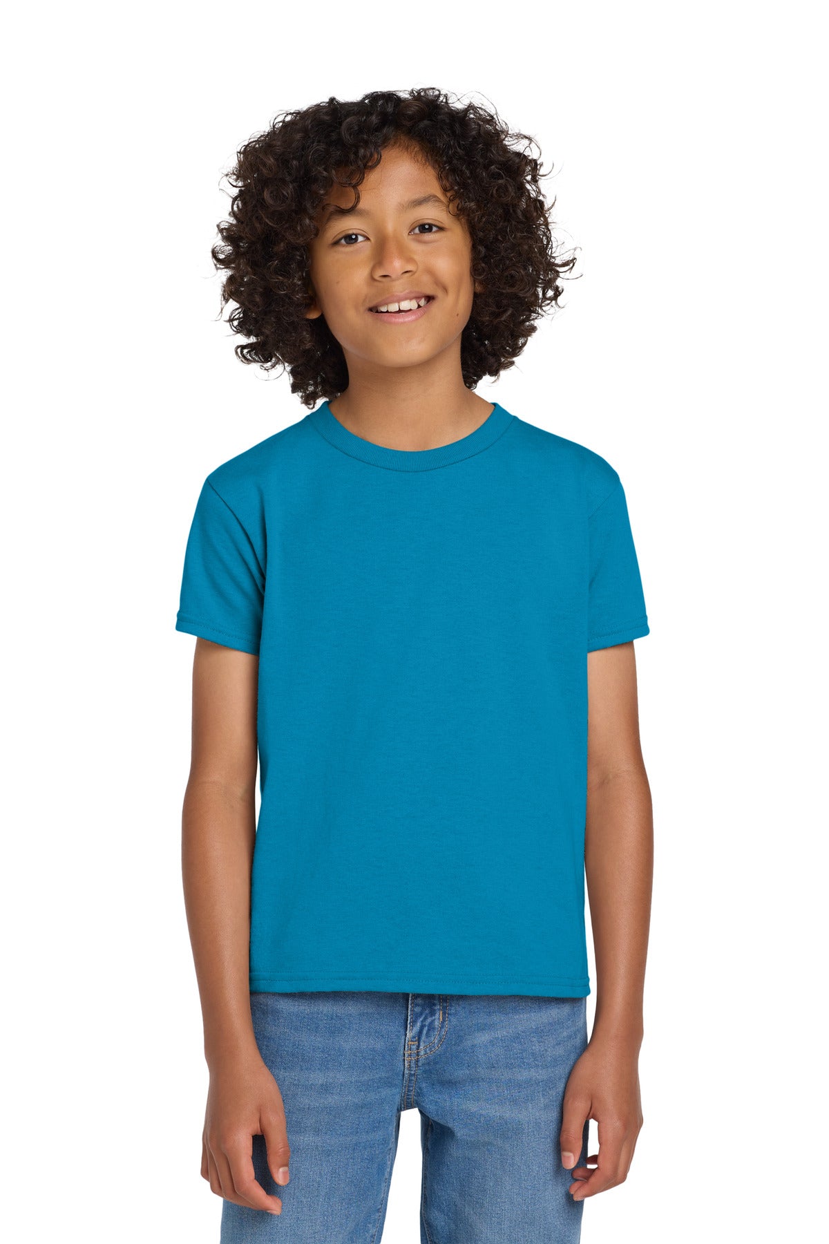 Custom Embroidered or DTF Printed - Gildan ®  Youth DryBlend ®  50 Cotton/50 Poly T-Shirt.  8000B