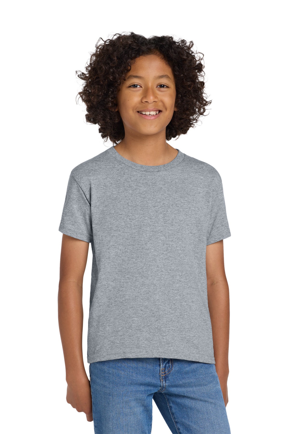 Custom Embroidered or DTF Printed - Gildan ®  Youth DryBlend ®  50 Cotton/50 Poly T-Shirt.  8000B