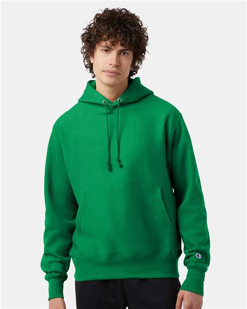 Custom Embroidered - Champion - Reverse Weave® Hooded Sweatshirt - Kelly Green - S101