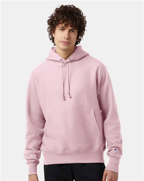 Custom Embroidered - Champion - Reverse Weave® Hooded Sweatshirt - Candy Pink - S101