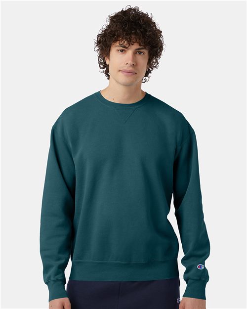 Custom Embroidered - Champion - Garment-Dyed Crewneck Sweatshirt - CD400