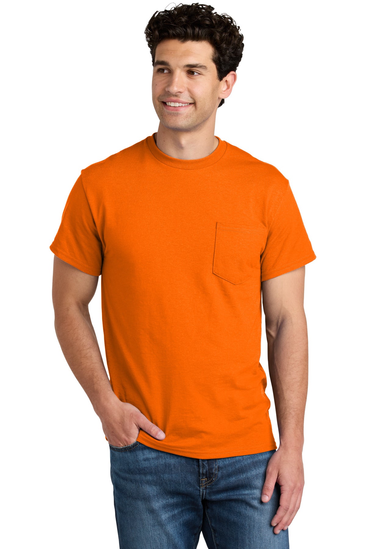 Custom Embroidered or DTF Printed - Gildan ®  - DryBlend ®  50 Cotton/50 Poly Pocket T-Shirt. 8300