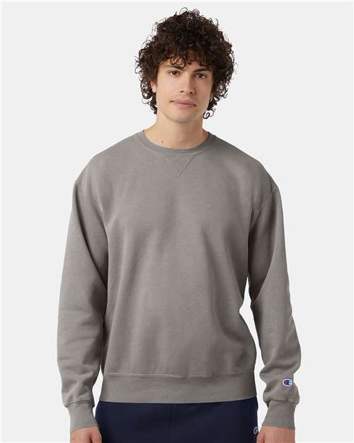 Custom Embroidered - Champion - Garment-Dyed Crewneck Sweatshirt - CD400