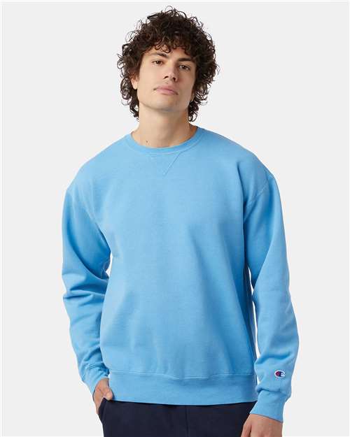 Custom Embroidered - Champion - Garment-Dyed Crewneck Sweatshirt - CD400