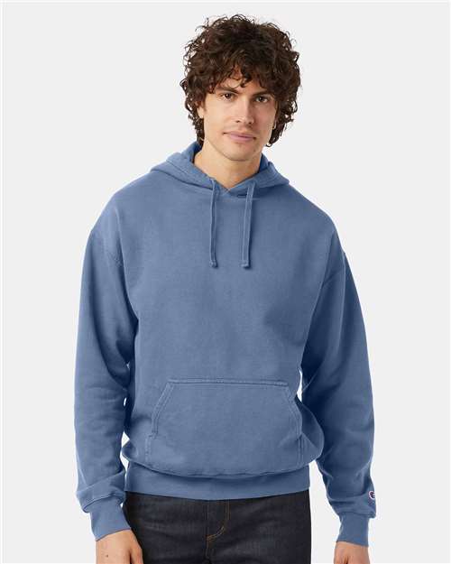 Custom Embroidered - Champion - Garment-Dyed Hooded Sweatshirt - CD450