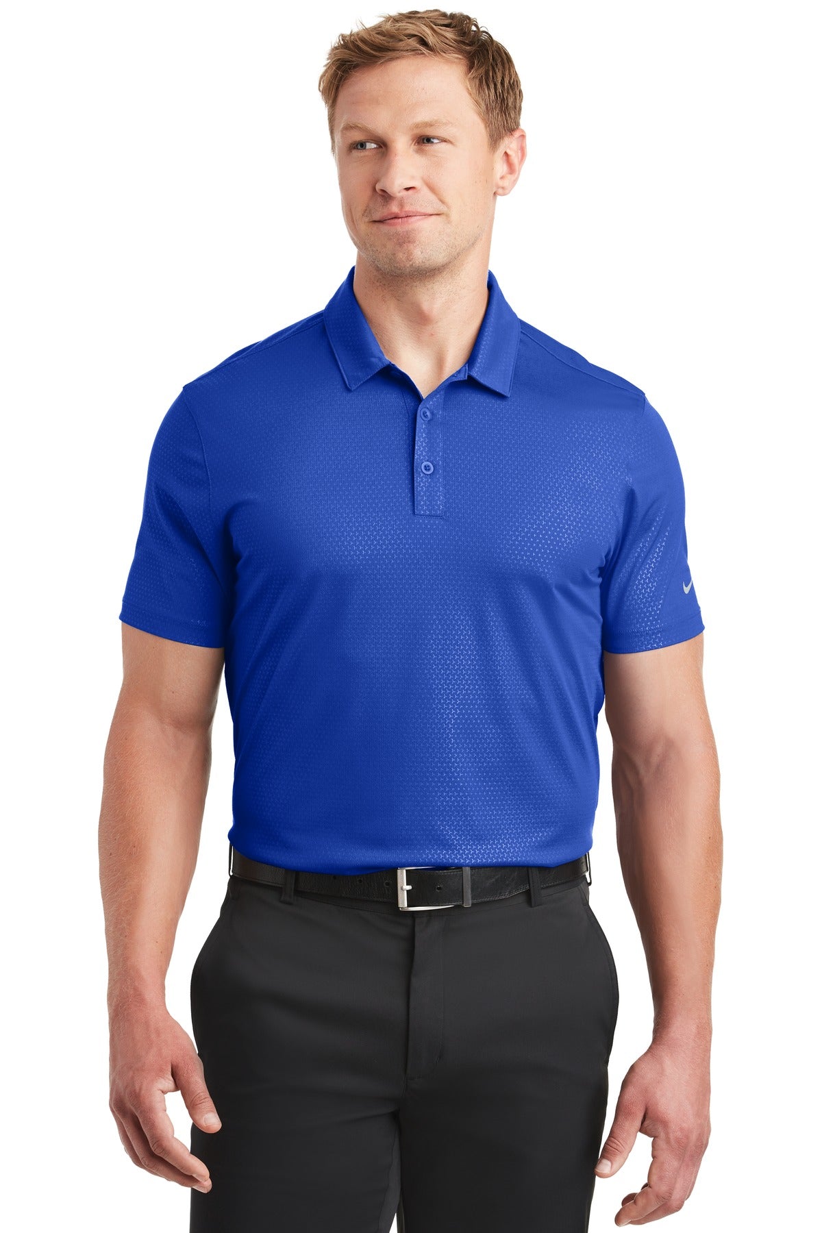 Custom Embroidered - Nike Dri-FIT Embossed Tri-Blade Polo. 838964