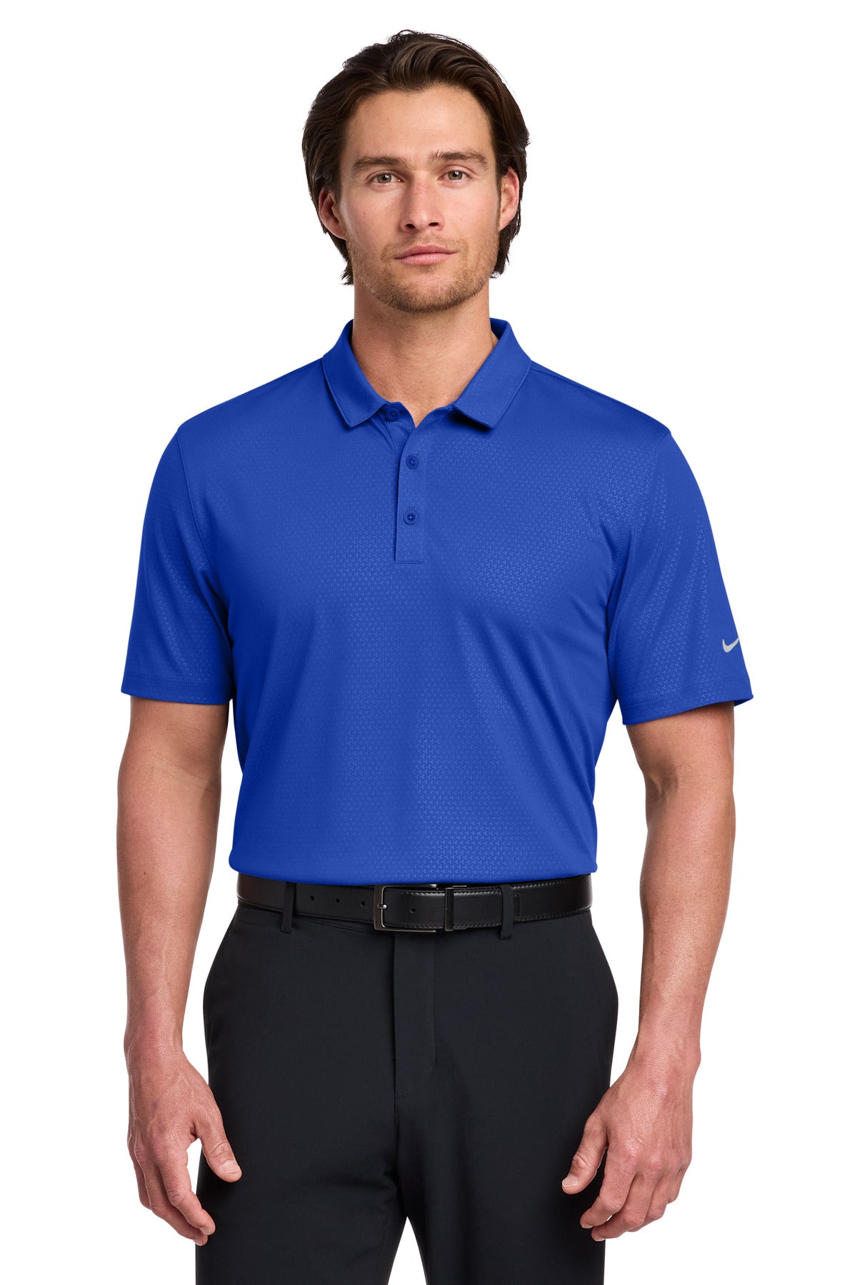 Custom Embroidery or DTF Print - Nike Dri-FIT Embossed Tri-Blade Polo. 838964