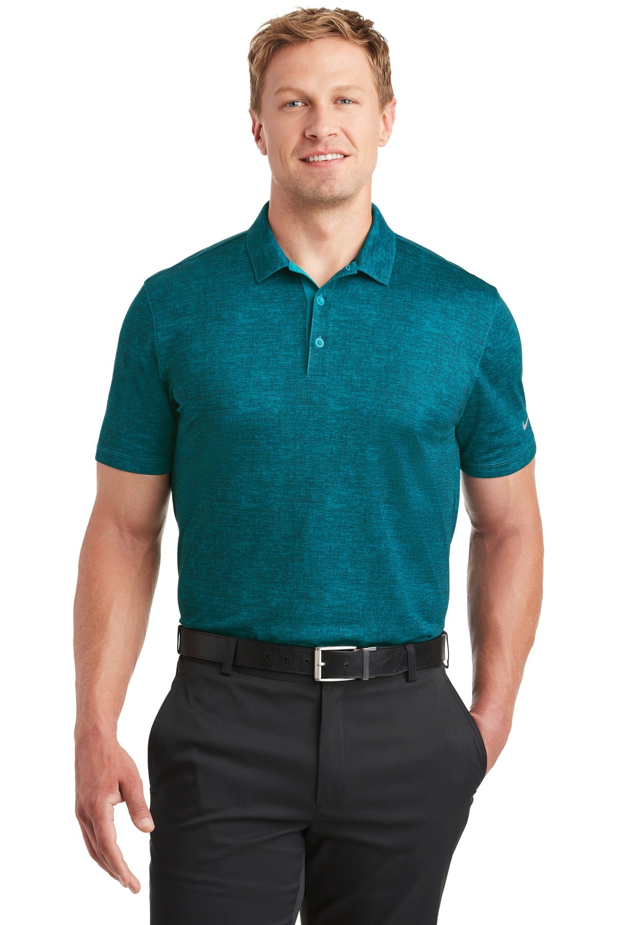 Custom Embroidered - Nike Dri-FIT Crosshatch Polo. 838965