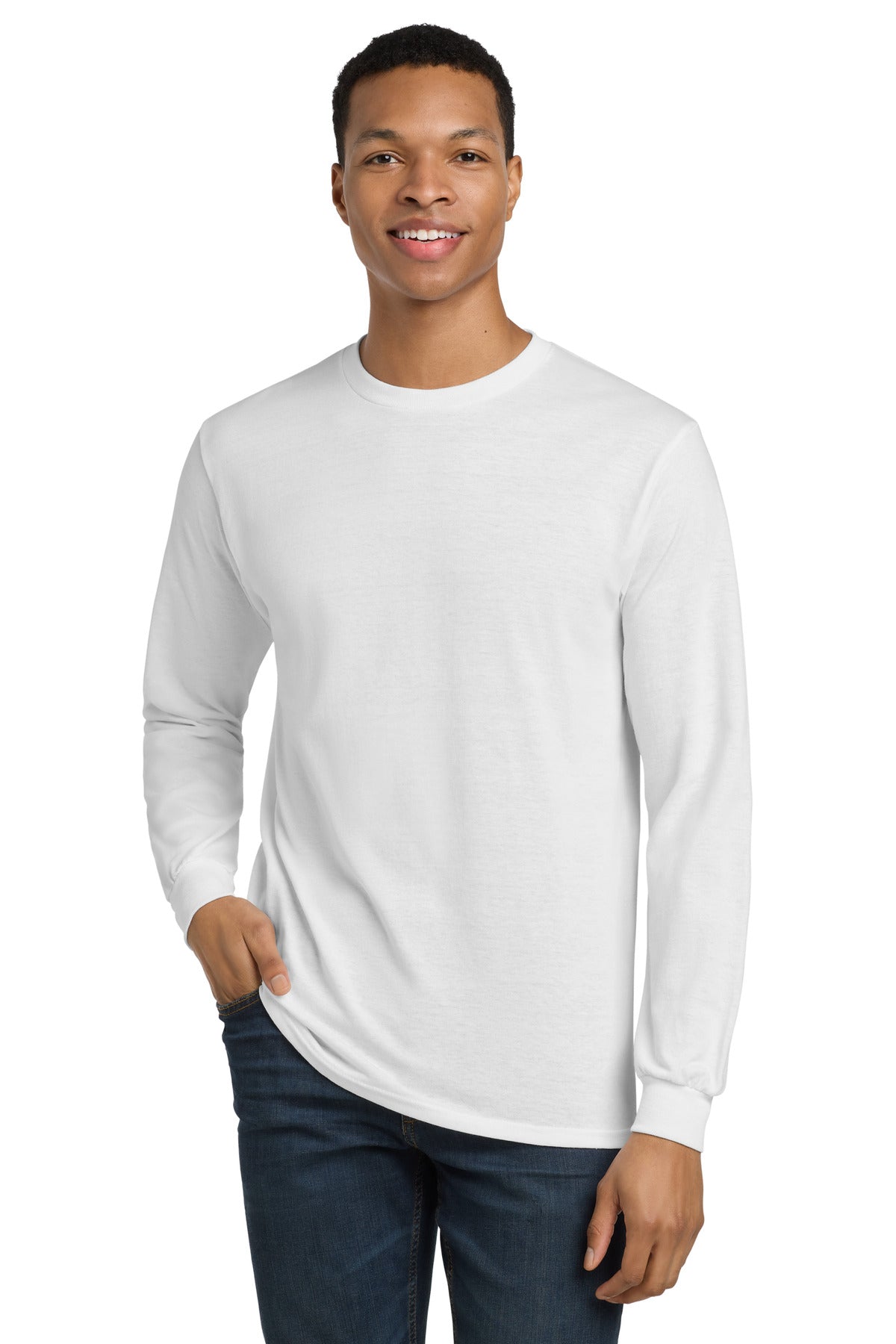 Custom Embroidered or DTF Printed - Gildan ®  - DryBlend ®  50 Cotton/50 Poly Long Sleeve T-Shirt. 8400