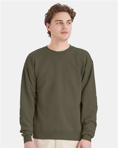 Custom Embroidered - Hanes - Ecosmart® Crewneck Sweatshirt - Fatigue Green - P160