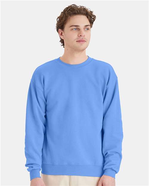 Custom Embroidered - Hanes - Ecosmart® Crewneck Sweatshirt - Carolina Blue - P160