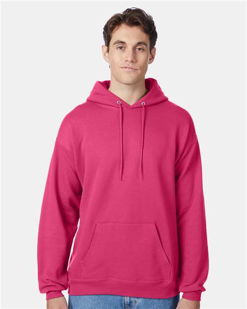 Custom Embroidered - Hanes - Ecosmart® Hooded Sweatshirt - Wow Pink - P170