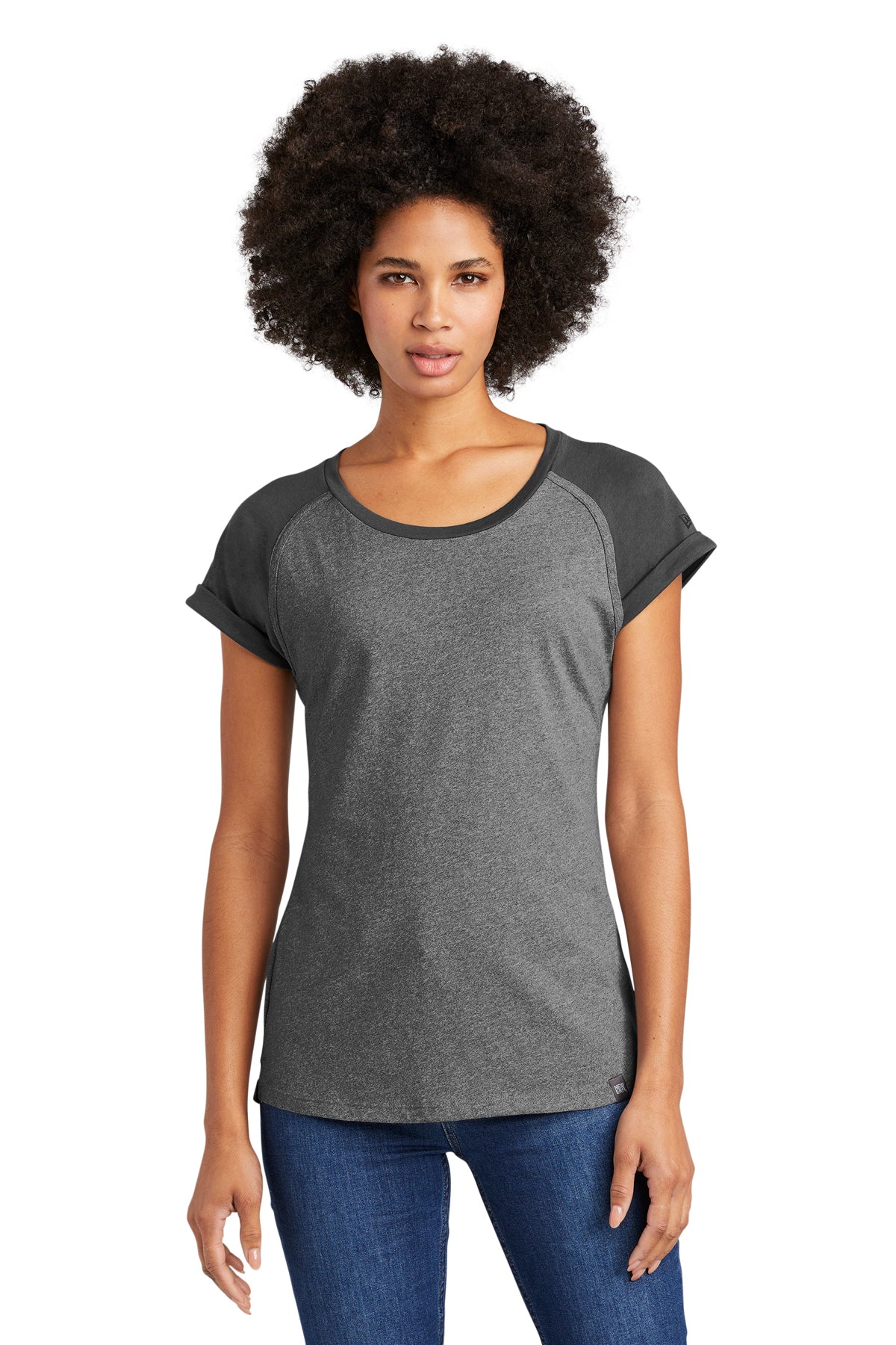 Custom Embroidery - New Era  ®  Women's Heritage Blend Varsity Tee. LNEA107