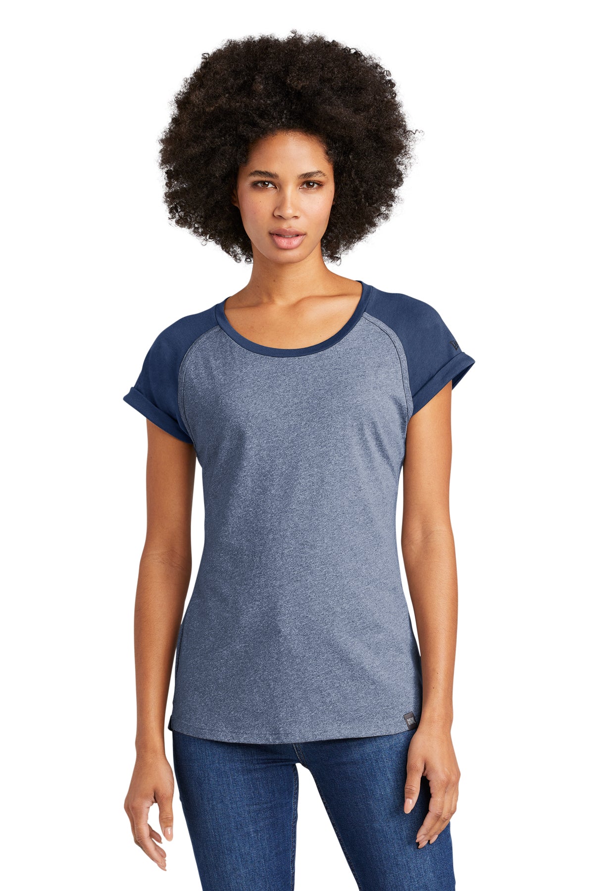 Custom Embroidery - New Era  ®  Women's Heritage Blend Varsity Tee. LNEA107