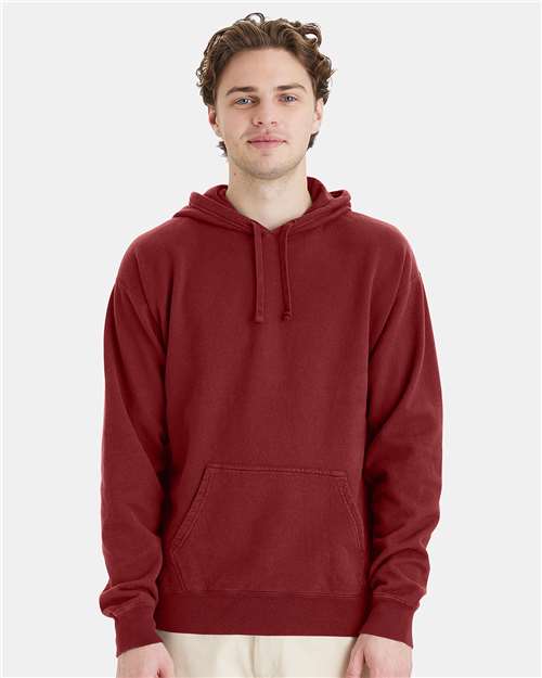 Custom Embroidered - ComfortWash by Hanes - Unisex Garment-Dyed Hooded Sweatshirt - Cayenne - GDH450