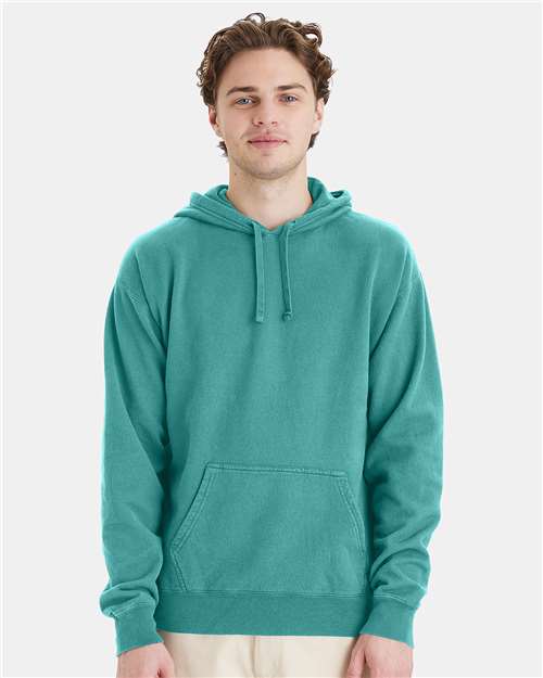 Custom Embroidered - ComfortWash by Hanes - Unisex Garment-Dyed Hooded Sweatshirt - Spanish Moss - GDH450