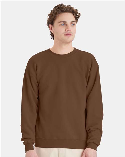 Custom Embroidered - Hanes - Ecosmart® Crewneck Sweatshirt - Army Brown - P160