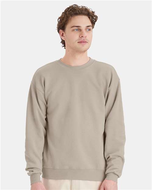 Custom Embroidered - Hanes - Ecosmart® Crewneck Sweatshirt - Sand - P160