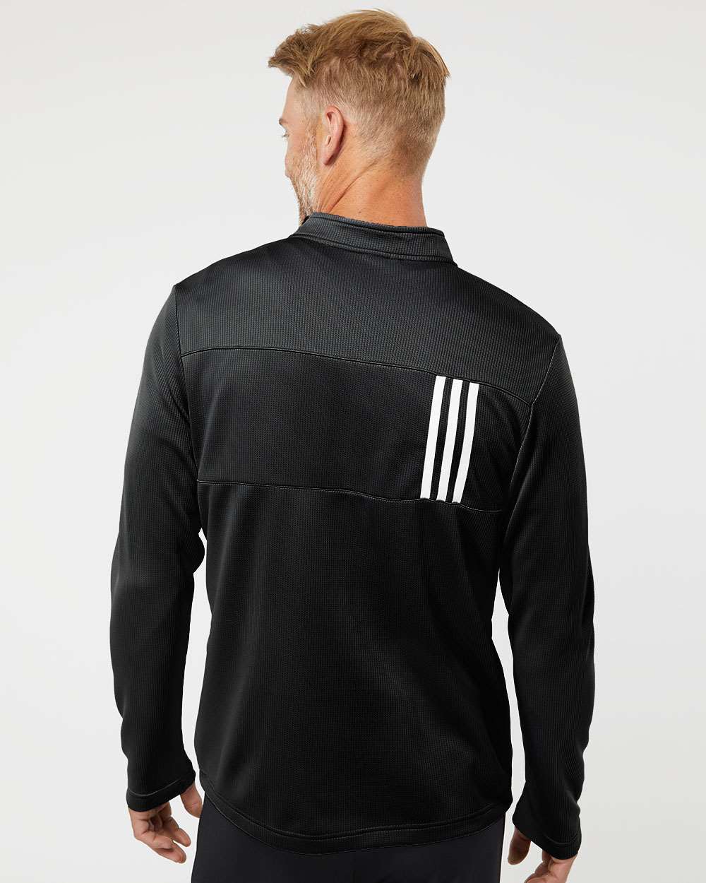 Custom Embroidery - Adidas - 3-Stripes Double Knit Quarter-Zip Pullover - A482